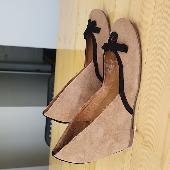 Jeffrey Campbell Wedge Pump LadyLike Havana Size 7 Nude Leather Suede - Picture 11 of 17